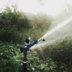 Impact Atom 22 sprinkler on small vegetable garden irrigation
