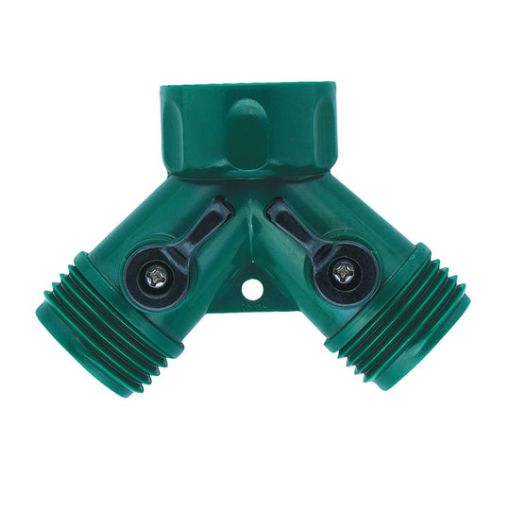 Picture of Plastic 2-Way Shut-Off Hose Y Adapter