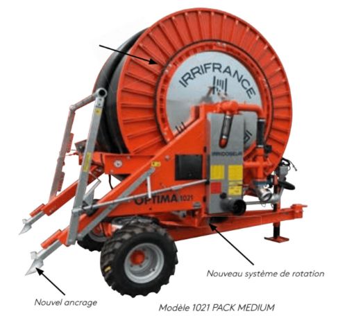 Picture of IrriFrance OPTIMA 1021 Turbine Drive Hard Hose Irrigator