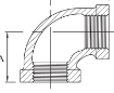 AAP Galvanised Malleable Female-Female Elbow 90 Degree-6465