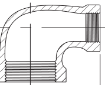 AAP Galvanised Malleable Female-Female Reducing Elbow 90 Degree-6468