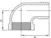 AAP Galvanised Malleable Male-Female Elbow 90 Degree-6470