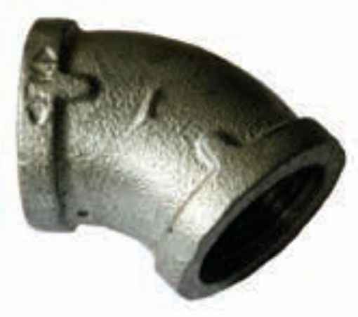 AAP Galvanised Malleable Female-Female Elbow 45 Degree-6480