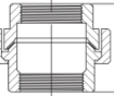AAP Galvanised Malleable Steel to Steel Female-Female Union-6502