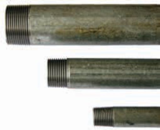 AAP Galvanised Medium Pipe Pieces PE (BS 1387-85) Both Ends BSP Taper-6517