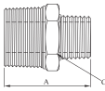 AAP Industries High Pressure 3000lb Reducing Hexagon Nipple-2