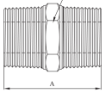 AAP Industries High Pressure 3000lb Cross Over Nipple (BSPT, NPT)-2
