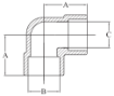 AAP Industries High Pressure 3000lb Socket Weld 90 Degree Elbow-2
