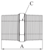 AAP Industries High Pressure 3000lb Hexagon Nipple 316/316L-2