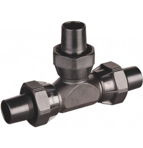 Hansen Tee Connector Barbed LD Poly Pipe Fittings-1