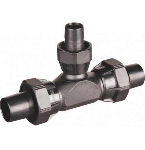 Hansen Reducing Tee Connector Barbed LD Poly Pipe Fittings-1