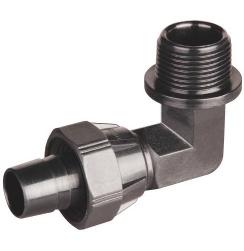 Hansen Male Bend Short Barbed LD Poly Pipe Fittings-1